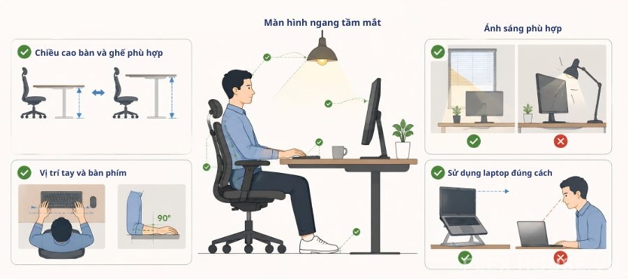 Khoảng cách từ mắt đến màn hình máy tính bao nhiêu là chuẩn? 28 Khoảng cách từ mắt đến màn hình máy tính
