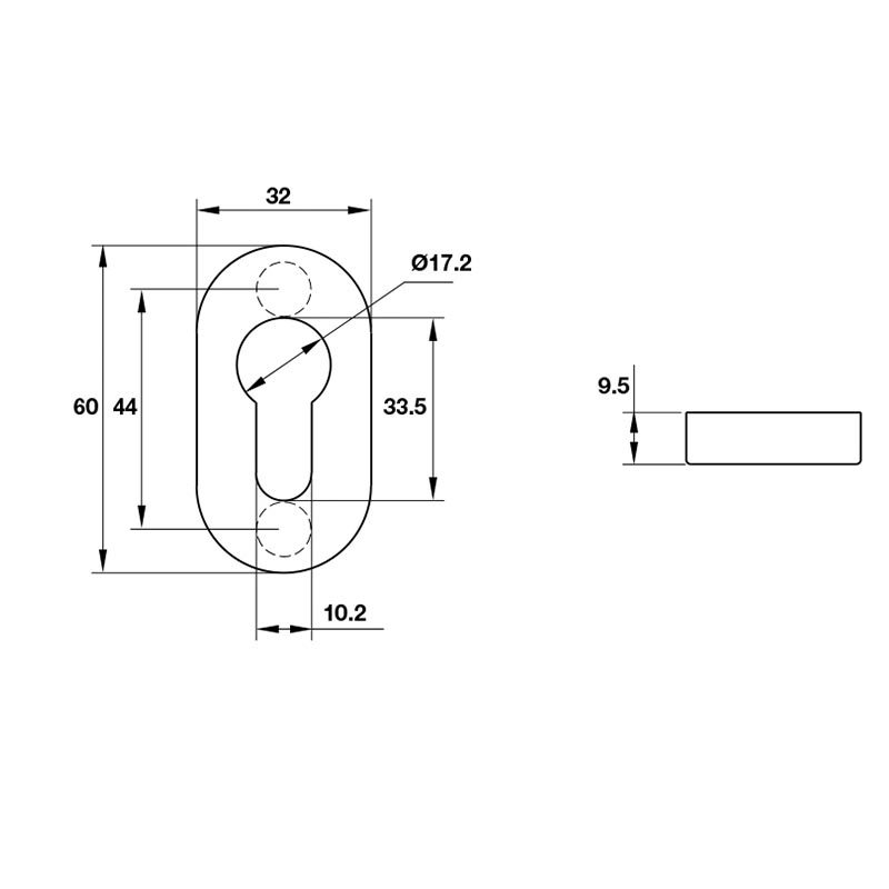 Nắp che ruột khoá Oval Hafele 903.58.121 2 Nắp che ruột khoá Oval Hafele 903.58.121 3