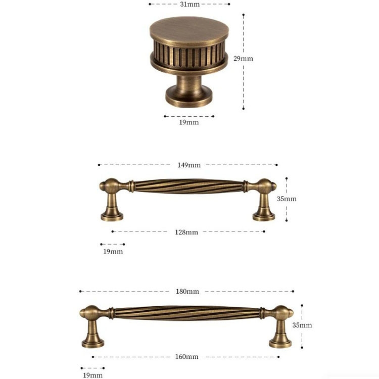 Tay nắm tủ đồng thau kiểu Pháp Royal Line SY3656 14 Tay nắm tủ đồng thau kiểu Pháp Royal Line SY3656 18