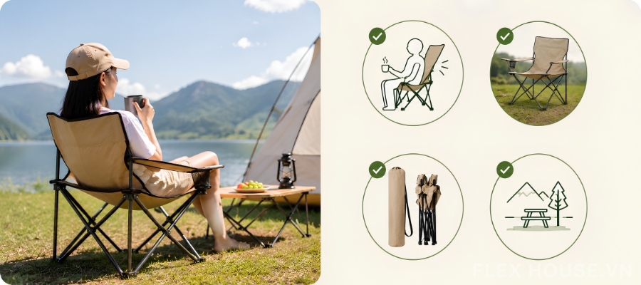 Vì sao đi dã ngoại cần ghế camping xếp gọn? 17 Vì sao đi dã ngoại cần ghế camping xếp gọn? 4