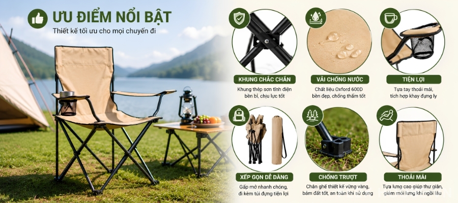 Vì sao đi dã ngoại cần ghế camping xếp gọn? 16 Vì sao đi dã ngoại cần ghế camping xếp gọn? 3