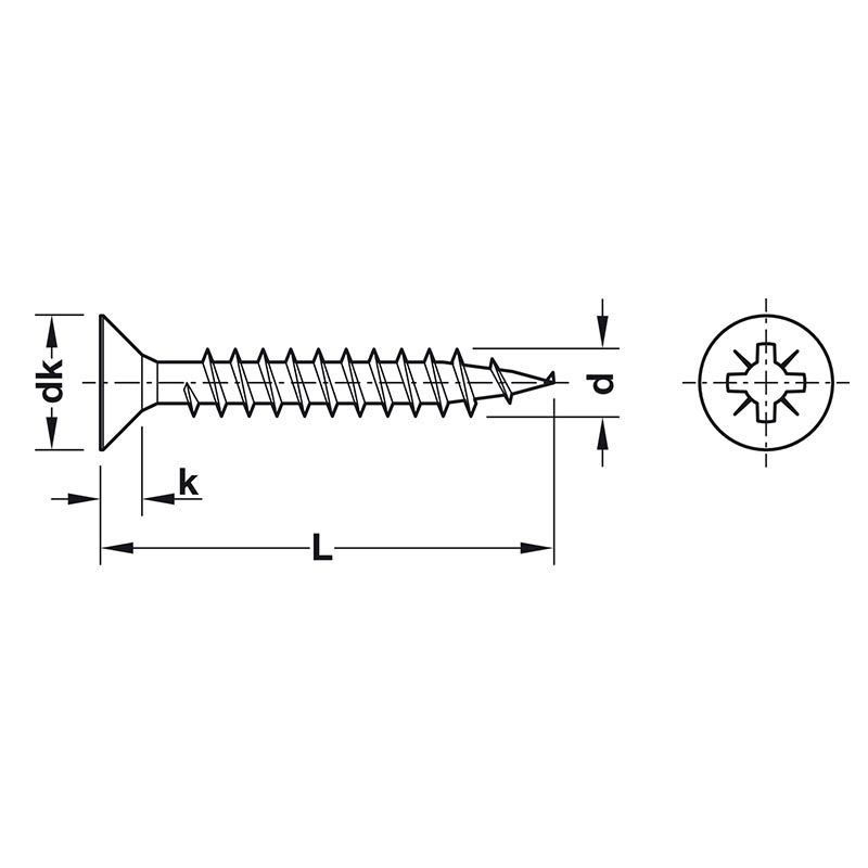 Vít Hospa 4x16mm Hafele 014.70.830 2 Vít Hospa 4x16mm Hafele 014.70.830 3