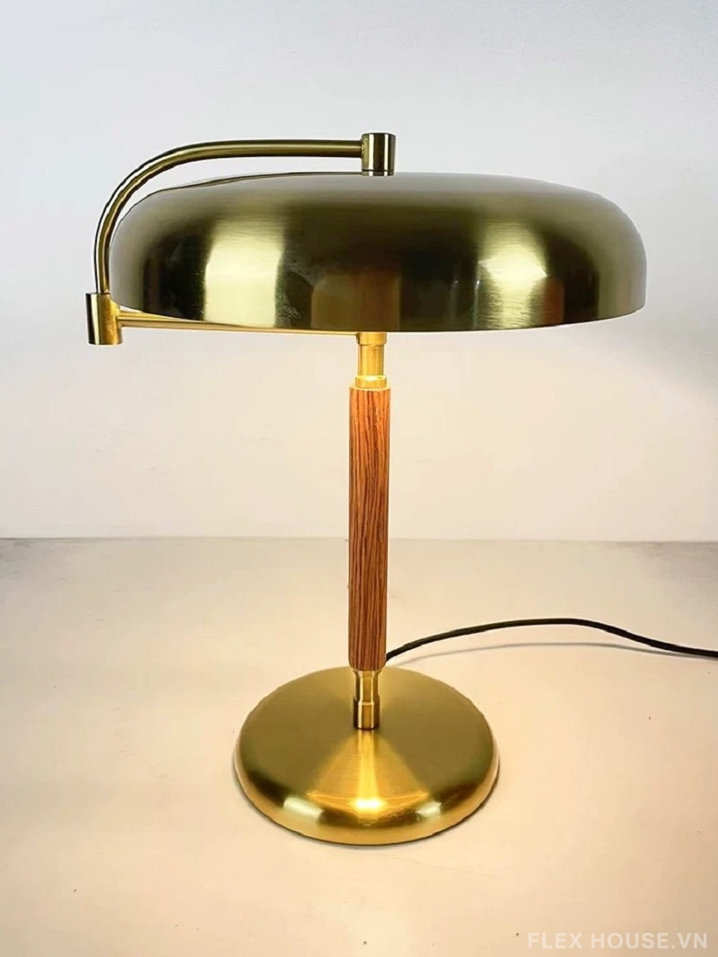 Đèn bàn bằng thép cao cấp mạ điện thân vân gỗ YC0506 3 Đèn bàn bằng thép cao cấp mạ điện thân vân gỗ YC0506