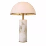 Đèn bàn đá cẩm thạch hình nấm phong cách Bắc Âu WQQ5209