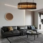Đèn chùm pha lê màu hổ phách thả phòng ngủ master PL8366