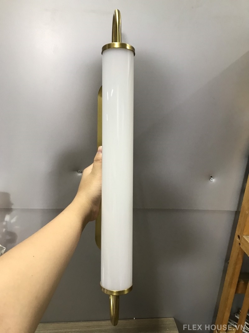 Đèn gắn tường ống trụ thủy tinh khung hợp kim VKB003 5 Đèn gắn tường ống trụ thủy tinh khung hợp kim VKB003