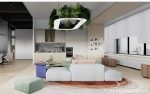 Đèn LED thả trần hình bầu dục tích hợp trồng cây ZL5757