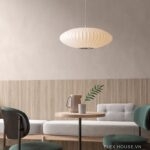 Đèn lồng ánh tơ trầm thả trần phòng trà đạo THD86