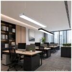 Đèn máng văn phòng phòng gym trắng đen THD7049N1200