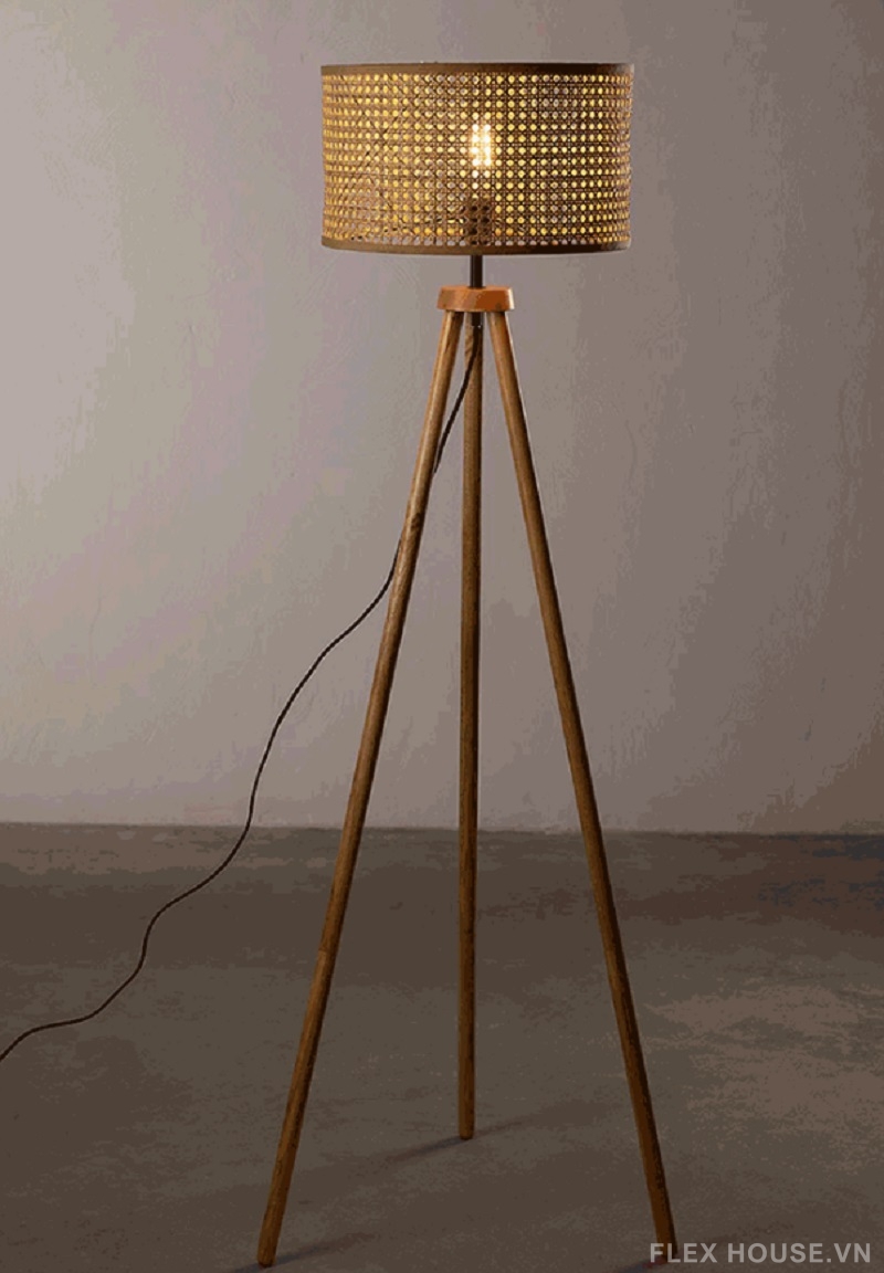 Đèn sàn bằng mây và gỗ nguyên khối decor góc sofa CL5321 6 Đèn sàn bằng mây và gỗ nguyên khối decor góc sofa CL5321