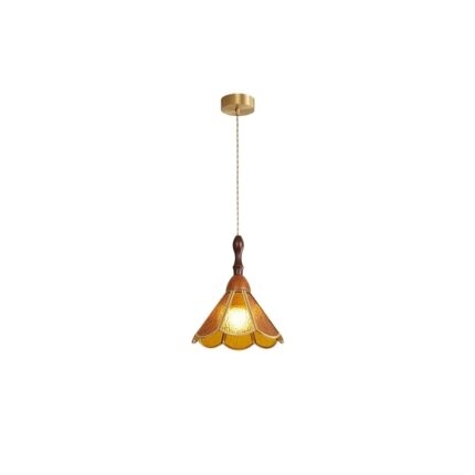 Đèn thả bàn ăn cánh hoa nắng thủy tinh Vintage HXT-141B