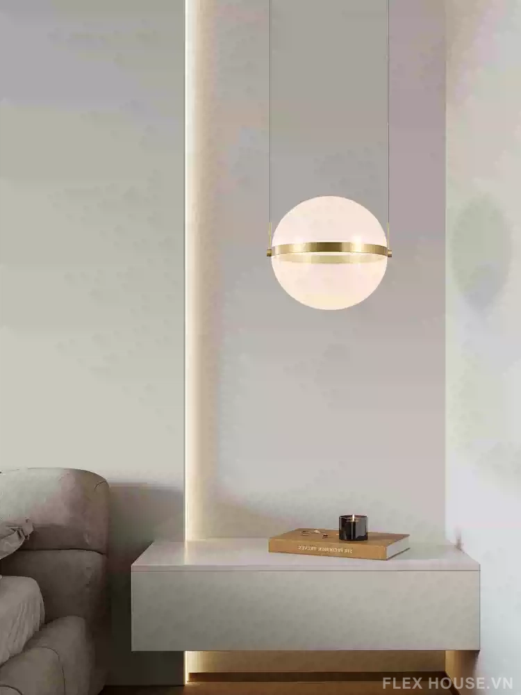 Đèn thả thông tầng cầu thang hình cầu hiện đại YP9125 3 Đèn thả thông tầng cầu thang hình cầu hiện đại YP9125