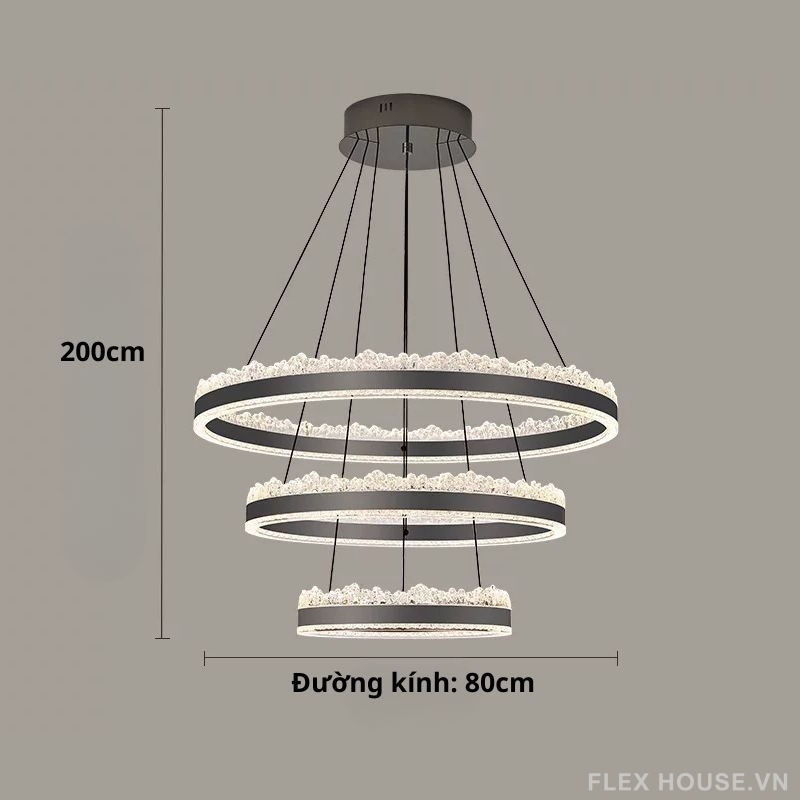 Đèn thả trần vòng acrylic khung nhôm sang trọng QL1835 8 Đèn thả trần vòng acrylic khung nhôm sang trọng QL1835.400.600.800