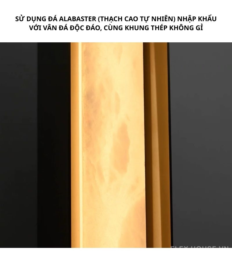 Đèn tường bằng đá và thép không gỉ decor showroom ZJ9746 5 Đèn tường bằng đá và thép không gỉ decor showroom ZJ9746