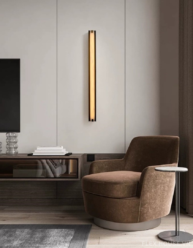 Đèn tường bằng đá và thép không gỉ decor showroom ZJ9746 2 Đèn tường bằng đá và thép không gỉ decor showroom ZJ9746