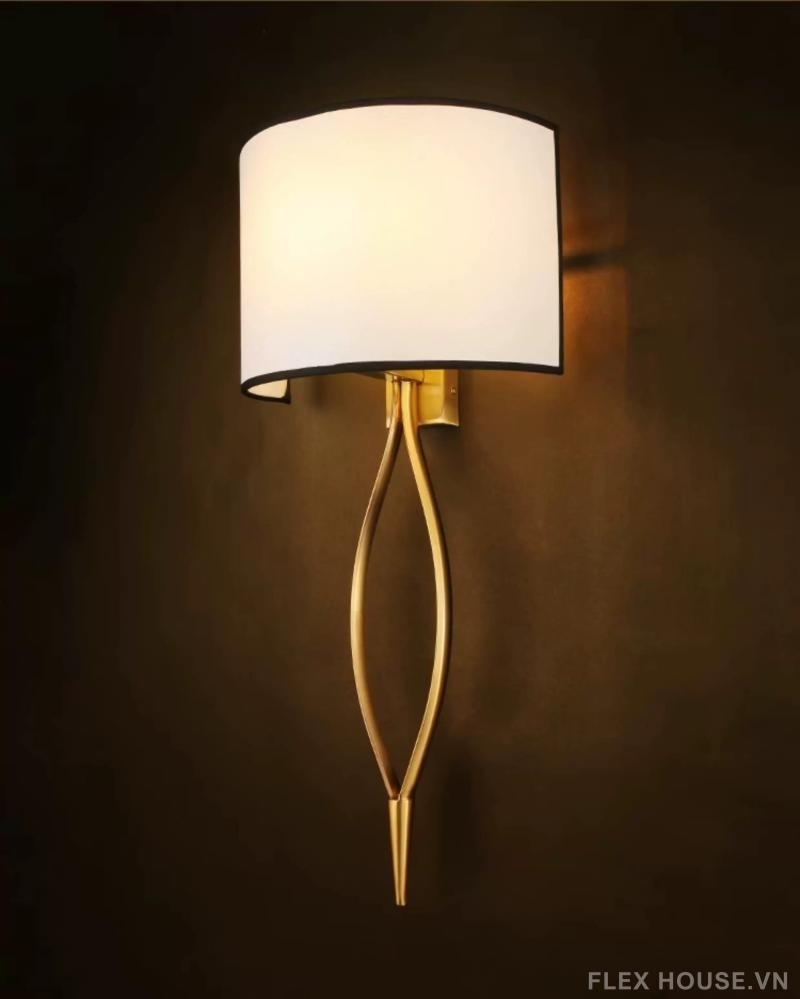 Đèn tường bằng thép cao cấp chao vải cổ điển MTG7330 10 Đèn tường bằng thép cao cấp chao vải cổ điển MTG7330
