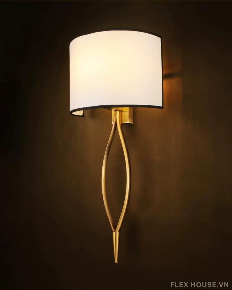 Đèn tường bằng thép cao cấp chao vải cổ điển MTG7330 7 Đèn tường bằng thép cao cấp chao vải cổ điển MTG7330