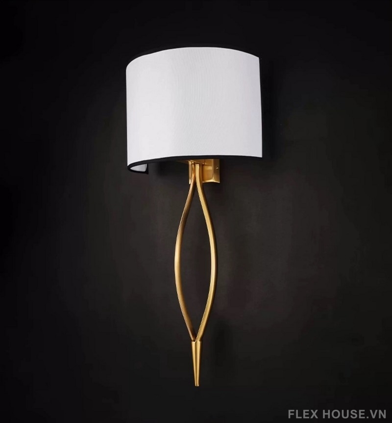 Đèn tường bằng thép cao cấp chao vải cổ điển MTG7330 9 Đèn tường bằng thép cao cấp chao vải cổ điển MTG7330