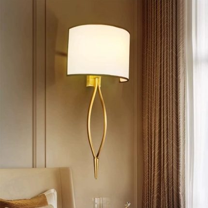 Đèn tường bằng thép cao cấp chao vải cổ điển MTG7330