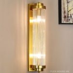 Đèn tường bằng thép chao ống thủy tinh sọc DGY7478