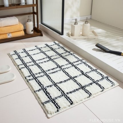 Thảm chùi chân decor họa tiết caro Mono Chic MM8664.01