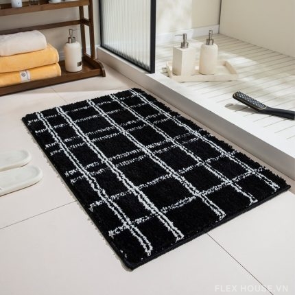Thảm chùi chân decor họa tiết caro Mono Chic MM8664.02