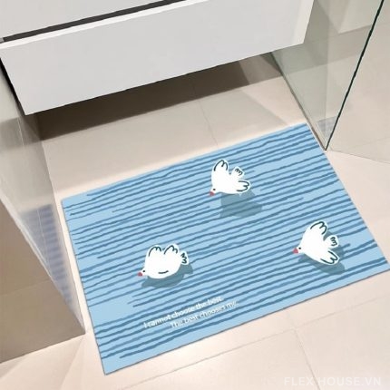 Thảm chùi chân decor nhà tắm Blue Sky Birds ZYT9049.02