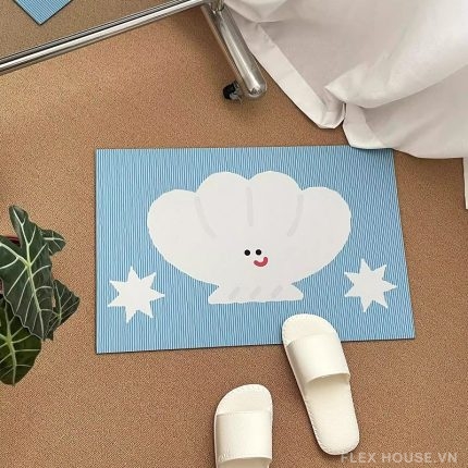 Thảm chùi chân hình sò và sao biển tươi mát ZYT9043