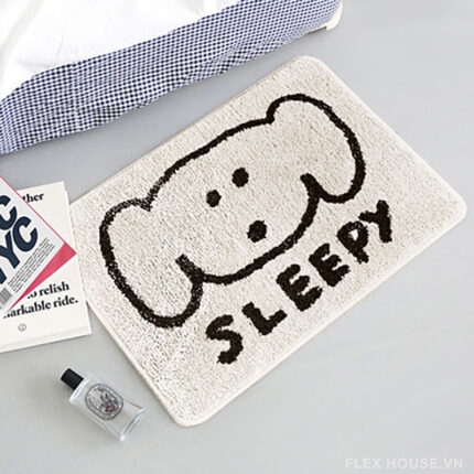 Thảm cửa ra vào phòng ngủ cún bông Sleepy SH9729.02