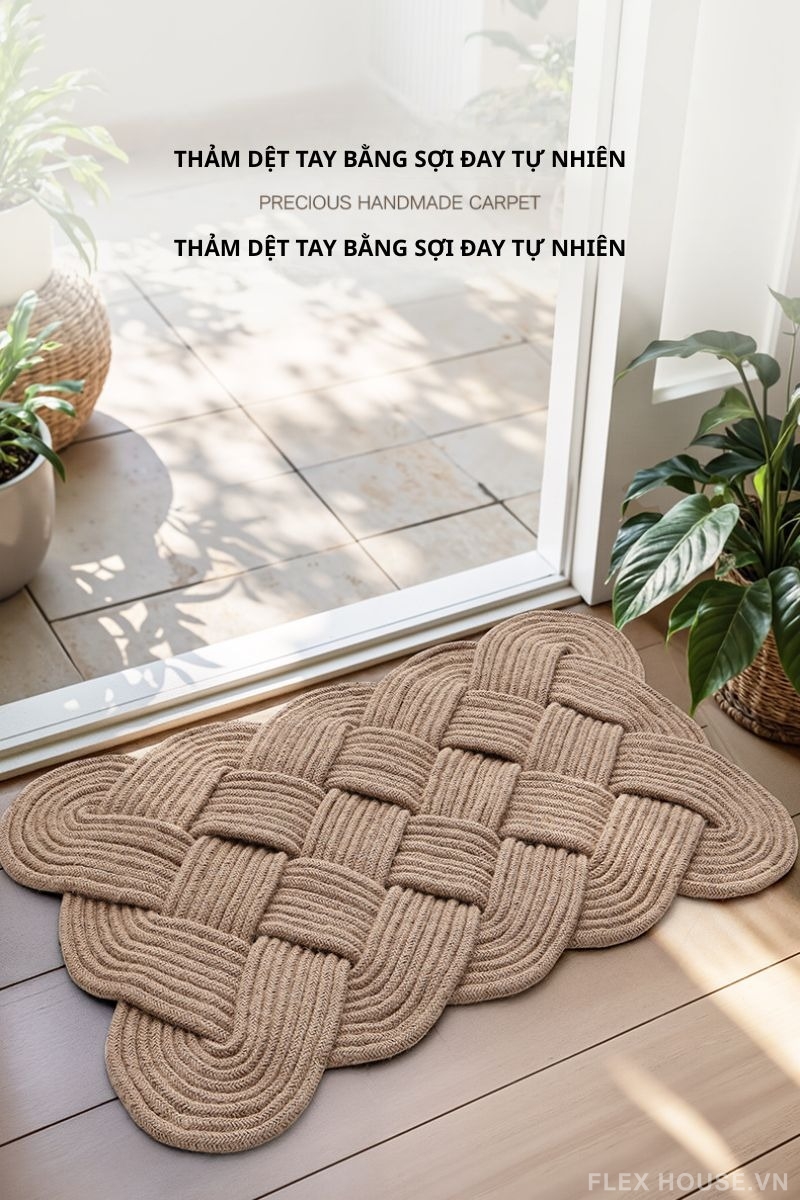 Thảm dệt tay sợi đay Jute phong cách Wabisabi FR5771 1 Thảm dệt tay sợi đay Jute phong cách Wabisabi FR5771