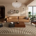 Thảm hoa văn cổ điển họa tiết đan lưới sang trọng YY5438