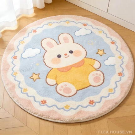 Thảm len cao cấp decor phòng ngủ Little Bunny SH6383