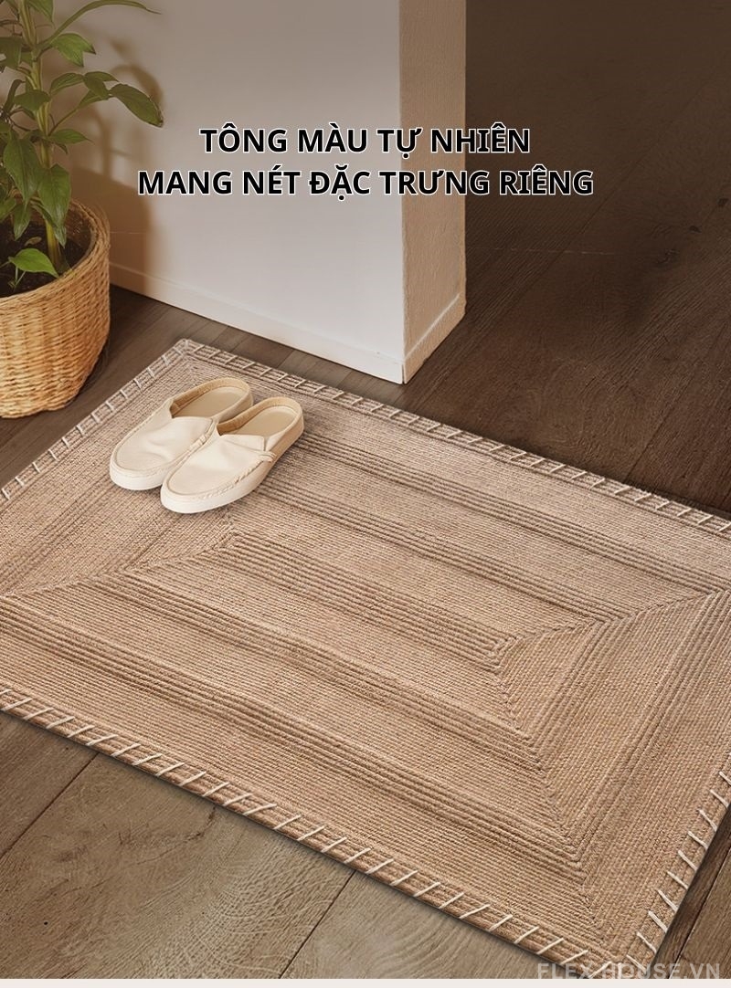 Thảm len và sợi đay đan bện thủ công dày dặn FR5772 1 Thảm len và sợi đay đan bện thủ công dày dặn FR5772