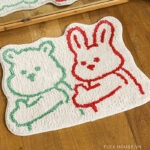 Thảm lông trải sàn cửa ra vào Bear và Bunny SH9732