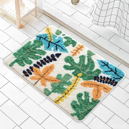 Thảm lót sàn nhà tắm vũ điệu lá nhiệt đới SH9175