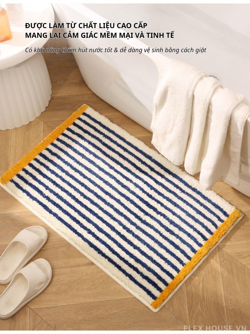 Thảm nhà tắm siêu thấm Minimal Sea Line MM8667 2 Thảm nhà tắm siêu thấm Minimal Sea Line MM8667