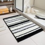 Thảm nhà tắm tối giản Monochrome Stripe MM8675