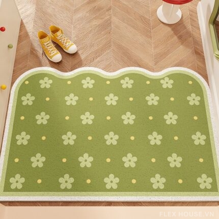 Thảm PVC sợi rối họa tiết hoa nhí decor lối ra vào SH8646.02