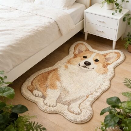 Thảm trải sàn phòng ngủ cao cấp Le Petit Corgi SH0613