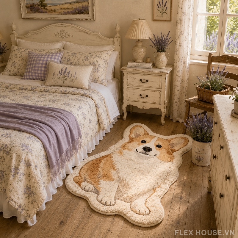 tham-trai-san-phong-ngu-cao-cap-le-petit-corgi-sh0613 Thảm trải sàn phòng ngủ cao cấp Le Petit Corgi SH0613