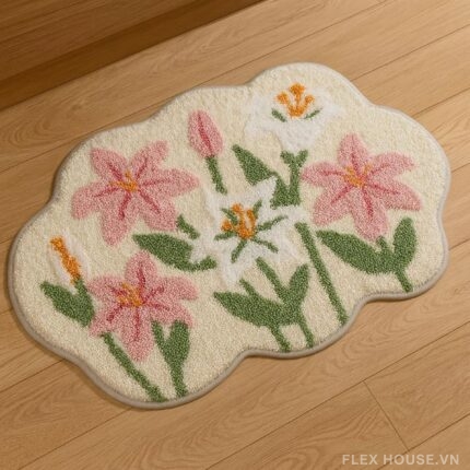 Thảm trang trí cửa ra vào thềm hoa Lily SH9166
