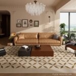 Thảm trang trí phòng khách Contemporary Petals YY5437.01