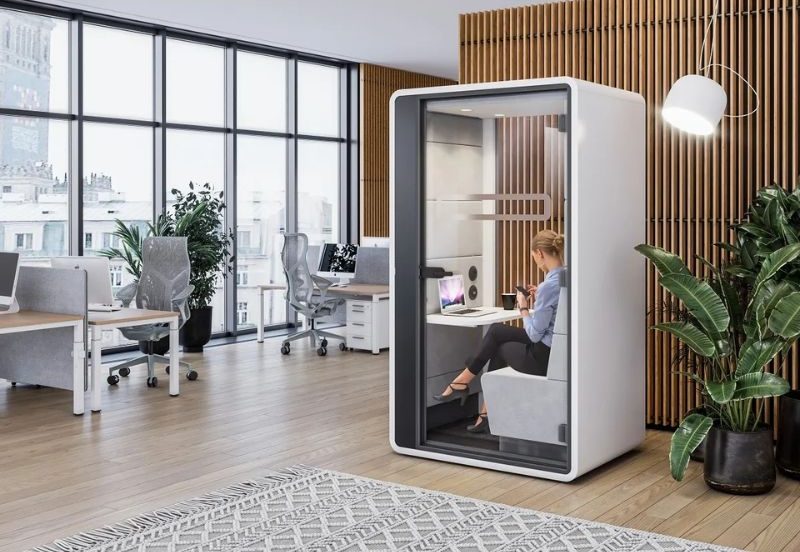 Tăng năng suất làm việc với Cabin cách âm di động FlexSpace 4 Tăng năng suất làm việc với Cabin cách âm di động FlexSpace 4