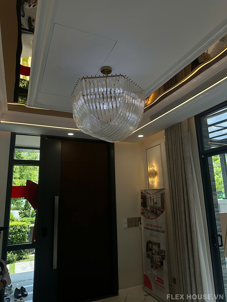 Đèn chùm thủy tinh vòng cung ánh sáng HS8933 13 Đèn chùm thủy tinh vòng cung ánh sáng HS8933 19