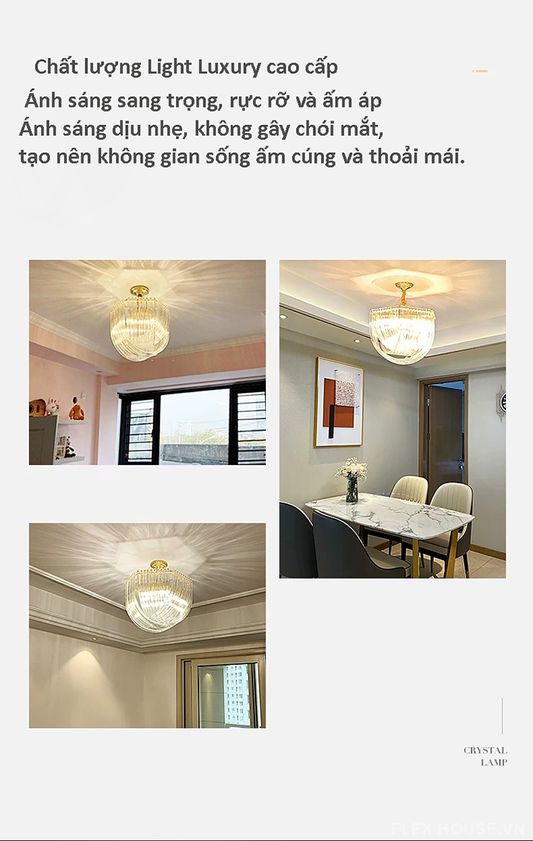 Đèn chùm thủy tinh vòng cung ánh sáng HS8933 4 Đèn chùm thủy tinh vòng cung ánh sáng HS8933 10