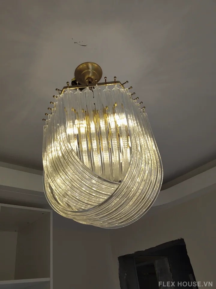 Đèn chùm thủy tinh vòng cung ánh sáng HS8933 8 Đèn chùm thủy tinh vòng cung ánh sáng HS8933 14