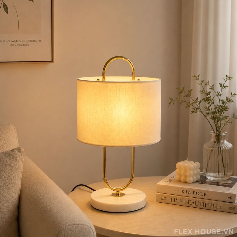 Đèn ngủ để bàn thân vòng cung cao cấp DB8172 (3) Đèn ngủ để bàn thân vòng cung cao cấp DB8172 1
