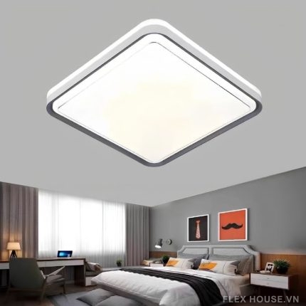 Đèn ốp trần mica vuông bo góc hiện đại OT103