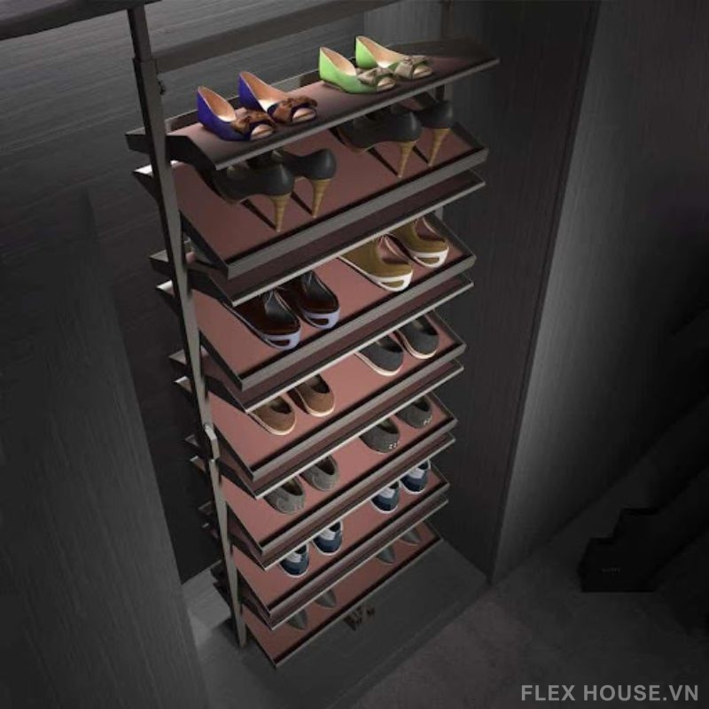 Gấp ba diện tích lưu trữ cho tủ đồ với kệ để giày thông minh Flexhouse VN 3 Gấp ba diện tích lưu trữ cho tủ đồ với kệ để giày thông minh Flexhouse VN 3