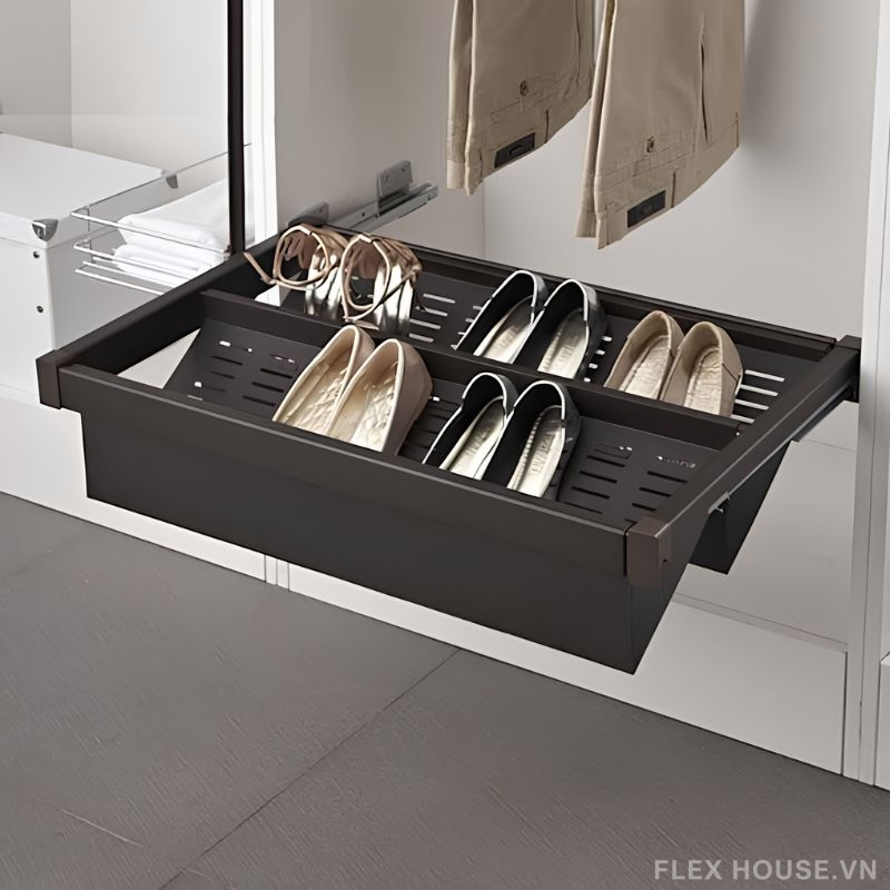 Gấp ba diện tích lưu trữ cho tủ đồ với kệ để giày thông minh Flexhouse VN 4
